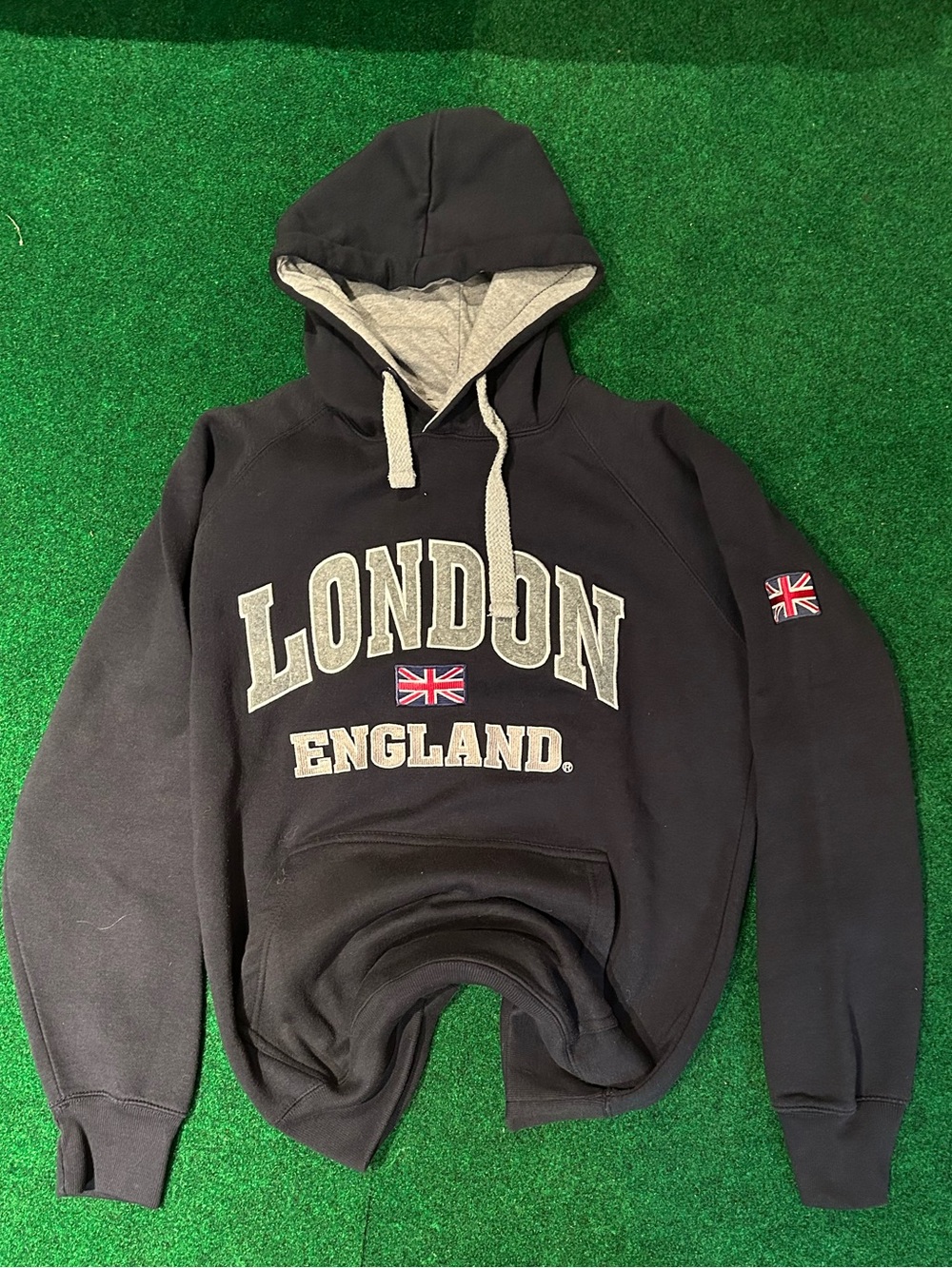 London England Hooded Sweatshirt - Black